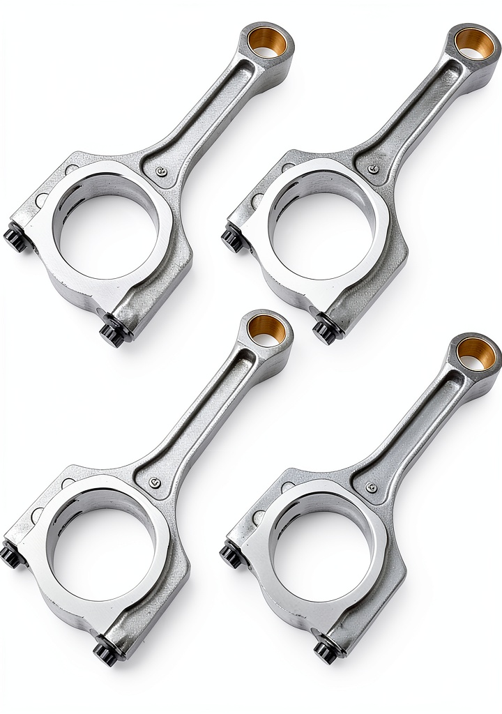 Installing Niyako Connecting Rods for Automotive Replacement on a garage workbench