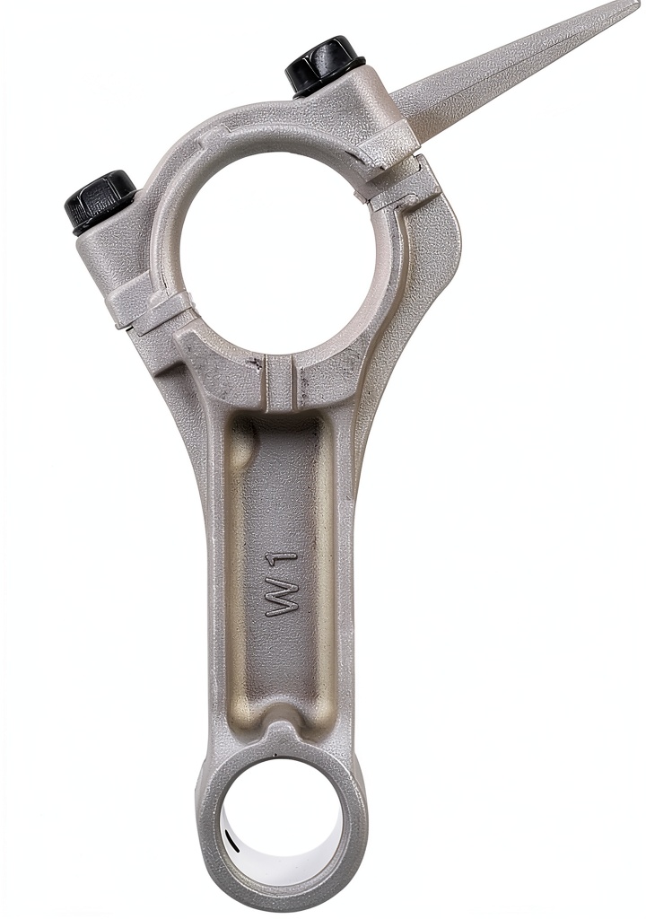 Installing Predator Connecting Rod for 168F GX160 Generators on a wooden workbench
