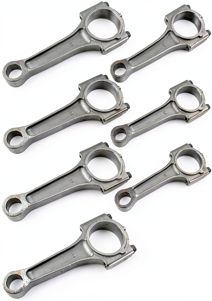 Installing SUSUCAR machined steel 5.7L Hemi connecting rods on a workbench