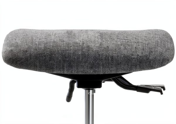 Perch Rolling Lab Chair Adjustable Back, Black Vinyl, Workbench Height-5