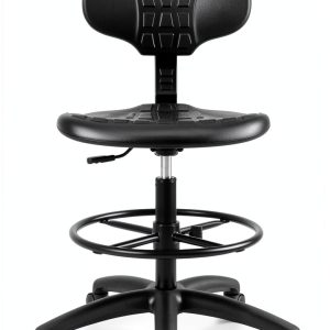 TAKE UR SEAT Cleanroom ESD Chair Stool Adjustable Height 18" Footring-0