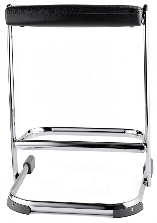 Elephant Z Stool by National Public Seating 22in Lab Seat Black Chrome-3