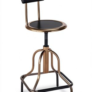 Safco Diesel Industrial Stool with Back and Black Padded Lab Seat-0