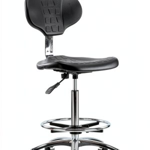 Class 10 Clean Room Polyurethane Bench Chair – E Com Seating Chrome-0
