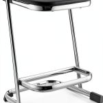 Elephant Z Stool by National Public Seating 22in Lab Seat Black Chrome-0