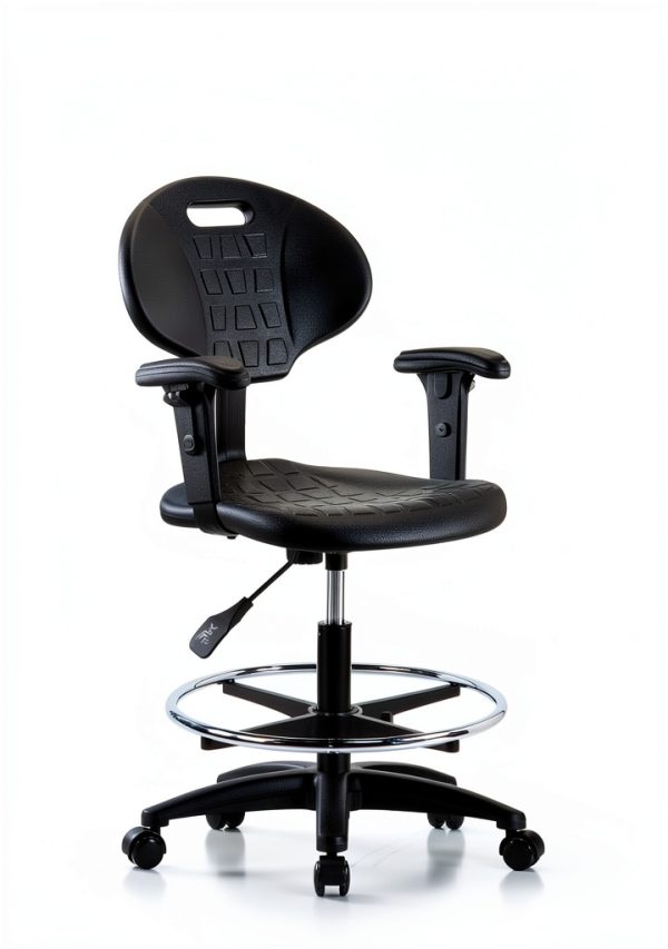 LT43909 Tulip Chair E Com Seating – Polyurethane, Nylon Base, Casters-0