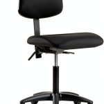 Perch Rolling Lab Chair Adjustable Back, Black Vinyl, Workbench Height-0