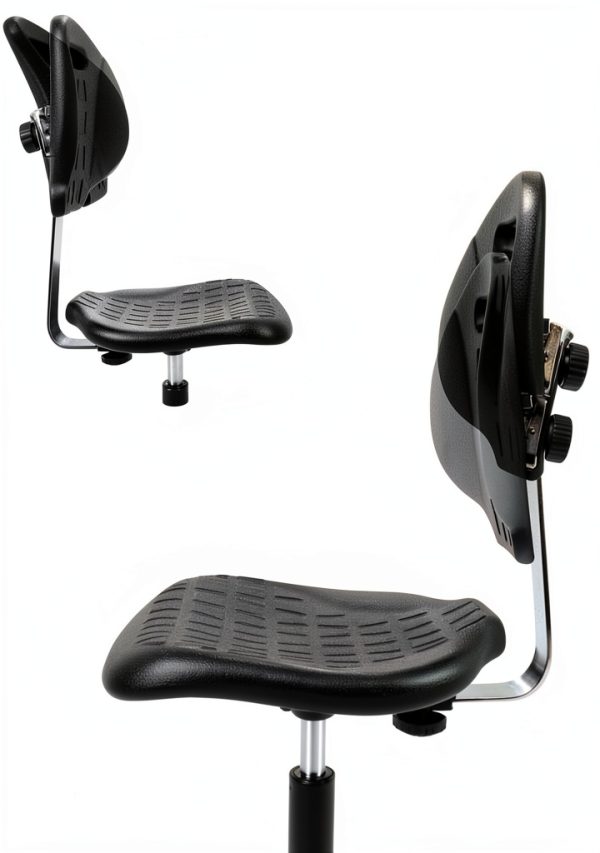TAKE UR SEAT Cleanroom ESD Chair Stool Adjustable Height 18" Footring-4