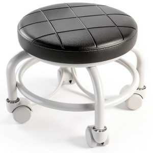 NiHome Universal Wheel Rolling Stool, Low Roller Seat with Reinforced 360° Swivel Wheels & Thick Metal Frame, 360° Movement Comfortable Ergonomic Cushion Seating, Quick Two-Step Assembly (Gray)-0