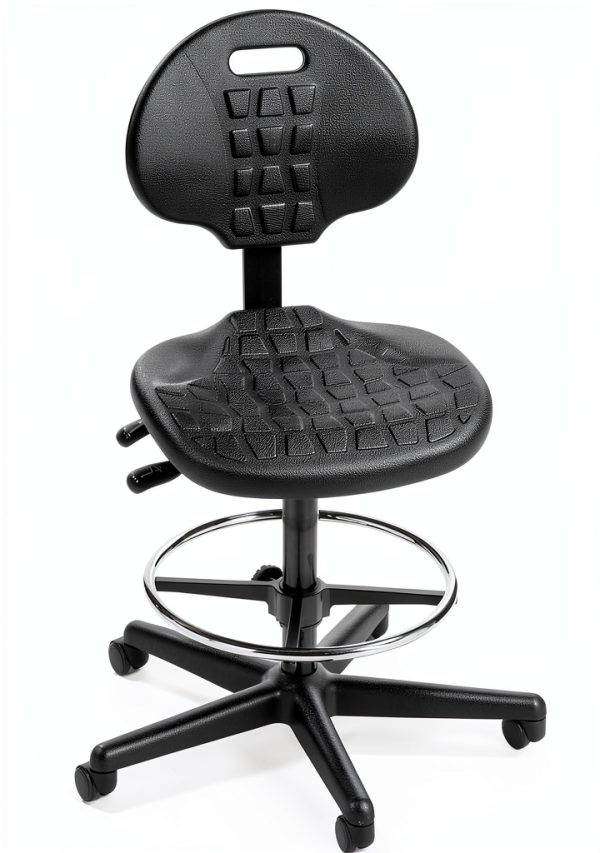 Ergonomic Bevco Lab Chair 7501-3850S/5 Black Height Adjust 22‑32″-0