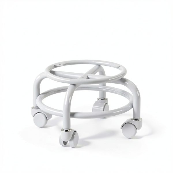 NiHome Universal Wheel Rolling Stool, Low Roller Seat with Reinforced 360° Swivel Wheels & Thick Metal Frame, 360° Movement Comfortable Ergonomic Cushion Seating, Quick Two-Step Assembly (Gray)-2