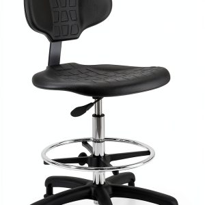 BenchPro Deluxe Chrome Foam Chair with chrome finish, heavy nylon base-0