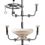 BONEW Dental Dynamic Microscope Saddle Stool PU Leather SDS-FC1 Black-0