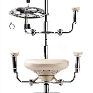 BONEW Dental Dynamic Microscope Saddle Stool PU Leather SDS-FC1 Black-0