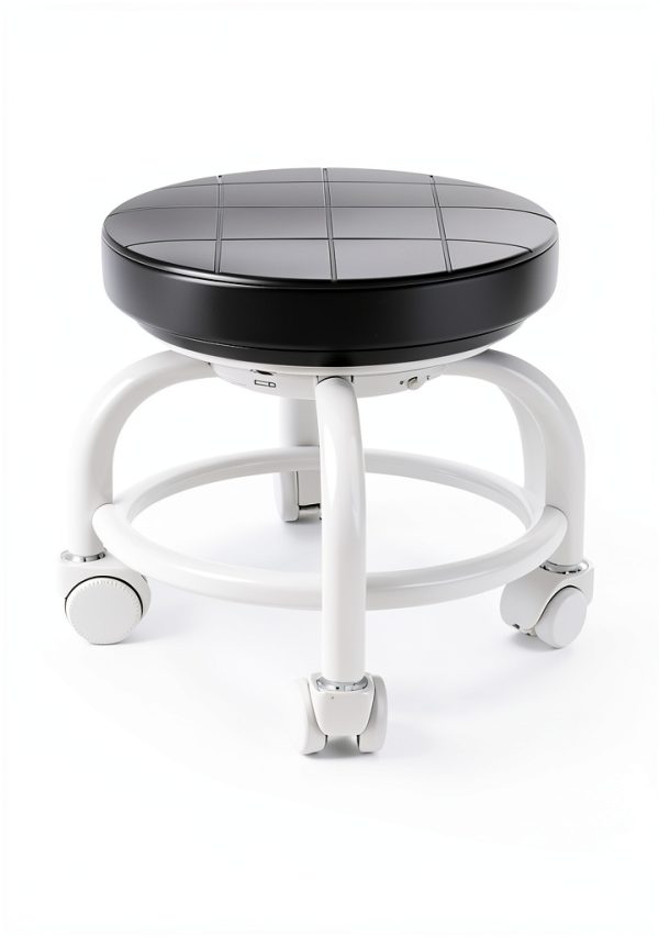 NiHome Universal Wheel Rolling Stool, Low Roller Seat with Reinforced 360° Swivel Wheels & Thick Metal Frame, 360° Movement Comfortable Ergonomic Cushion Seating, Quick Two-Step Assembly (Gray)-6