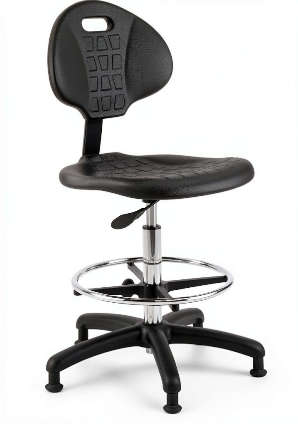 BenchPro Deluxe Chrome Foam Chair with chrome finish, heavy nylon base-1