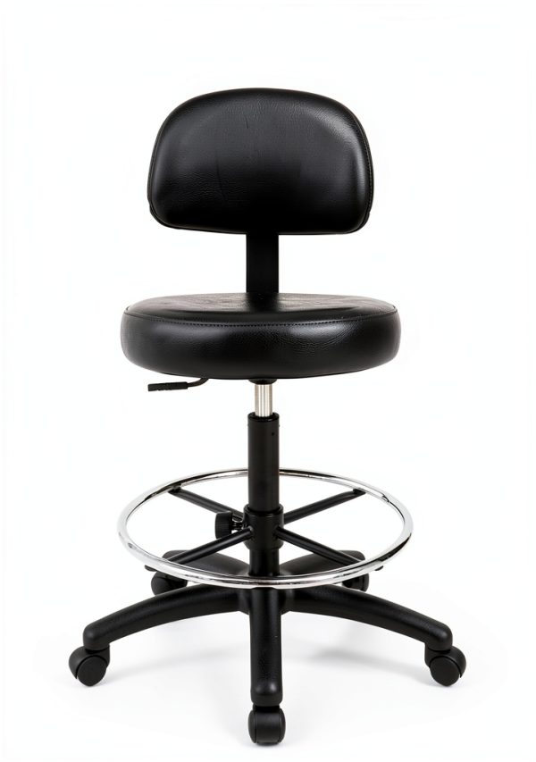 Chair Master Adjustable Chair – Black Bench Height for Labs & Offices-0