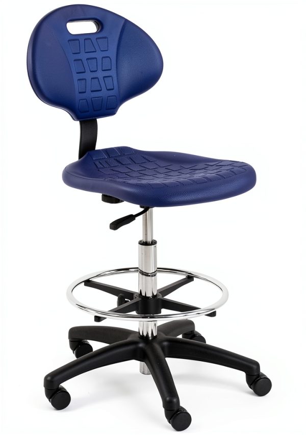 BenchPro Blue Urethane Office Chair LNT-UB-1L Adjustable Height-0